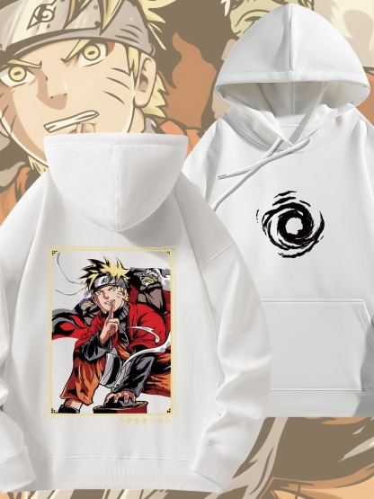 火影忍者 2024秋冬新款親子情侶裝薄絨款連帽衛衣