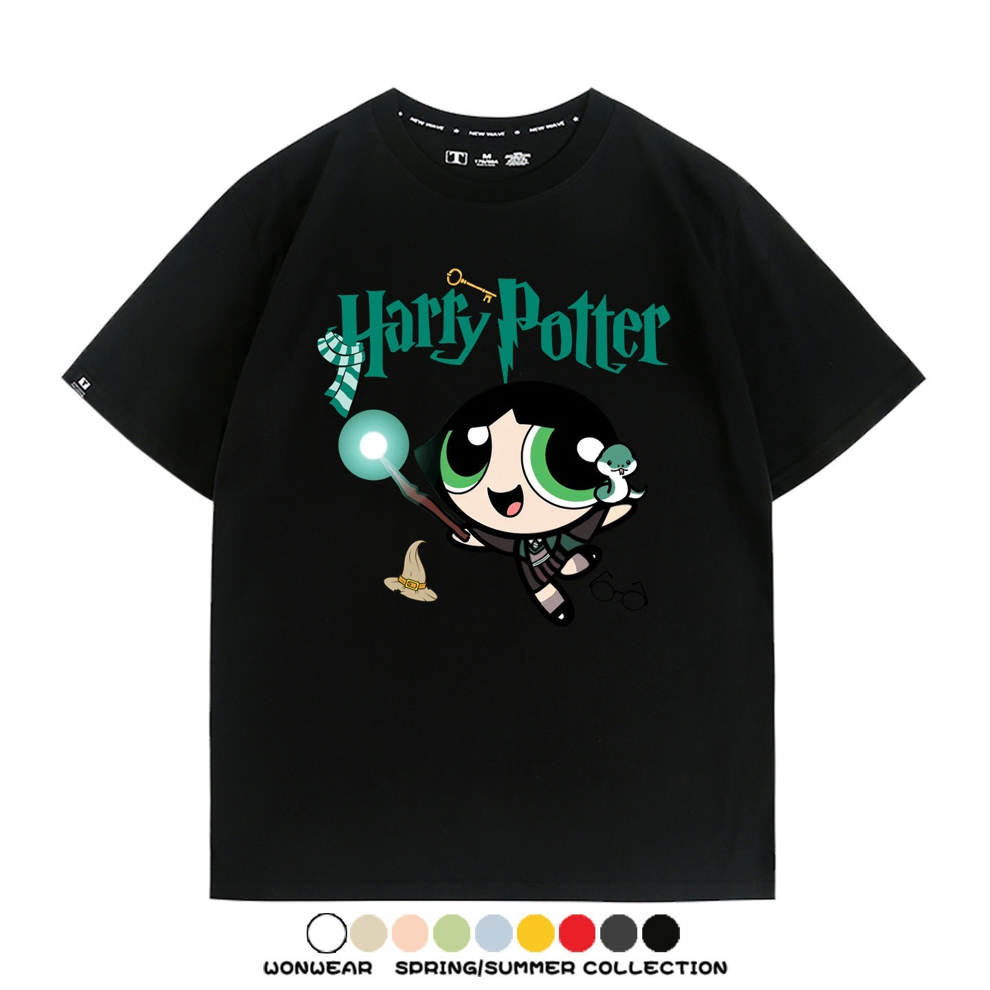 飛天小女警 X Harry Potter周邊 印花短袖T恤
