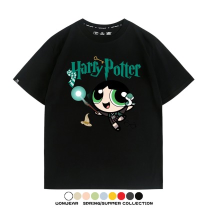飛天小女警 X Harry Potter周邊 印花短袖T恤