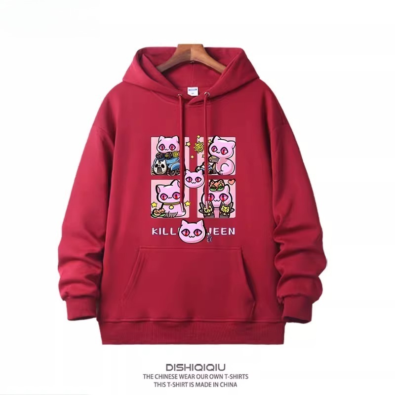 JOJO的奇妙冒險殺手皇后吉良吉影 2025秋冬新款親子情侶裝連帽衛衣