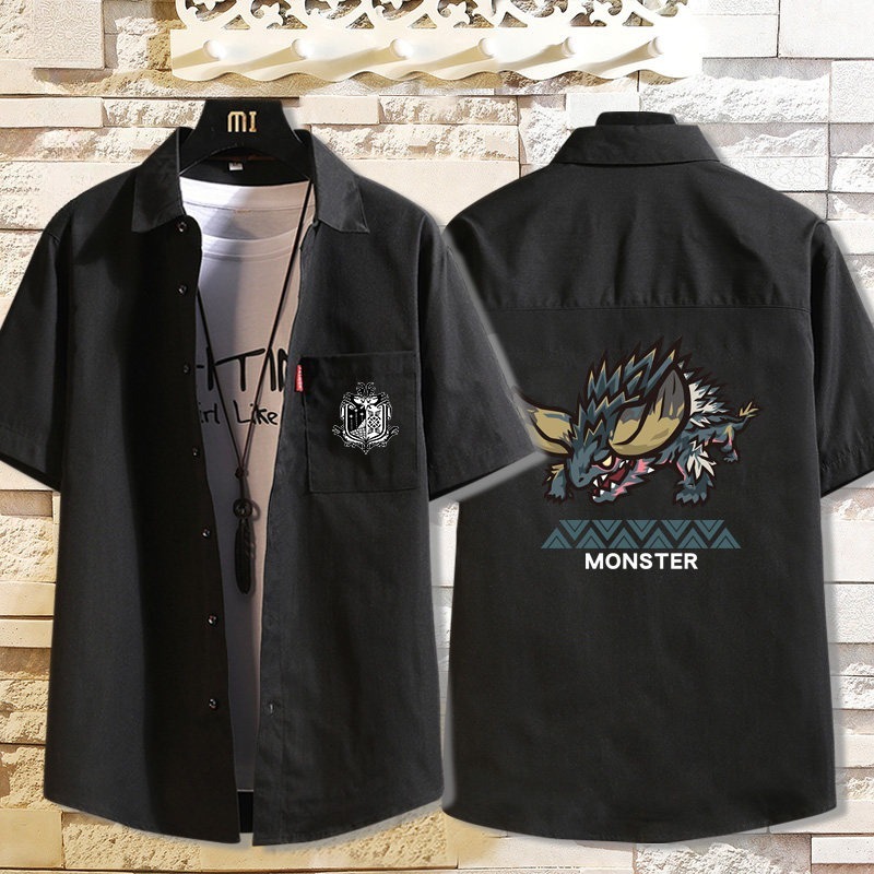 魔物獵人 周邊印花短袖襯衫