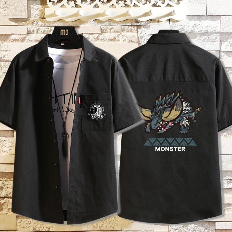 魔物獵人 周邊印花短袖襯衫
