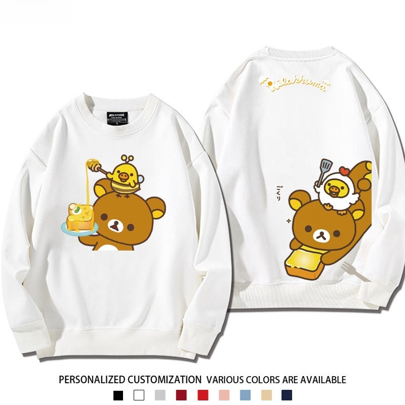 日系拉拉熊 聯名親子情侶裝 圓領長袖