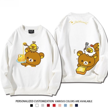 日系拉拉熊 聯名親子情侶裝 圓領長袖