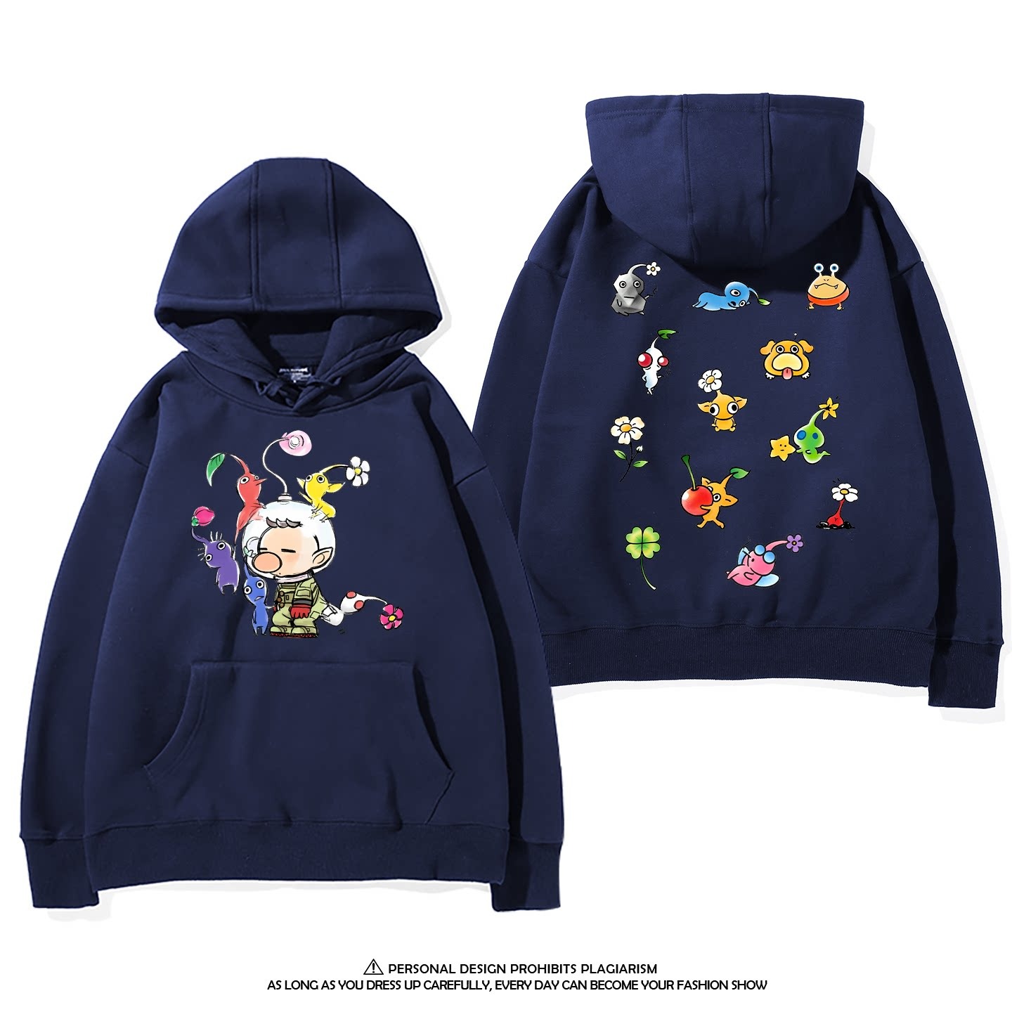 皮克敏PIKMIN4聯名衛衣新款 親子情侶裝連帽衛衣