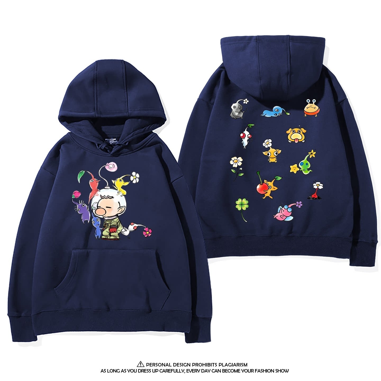 皮克敏PIKMIN4聯名衛衣新款 親子情侶裝連帽衛衣