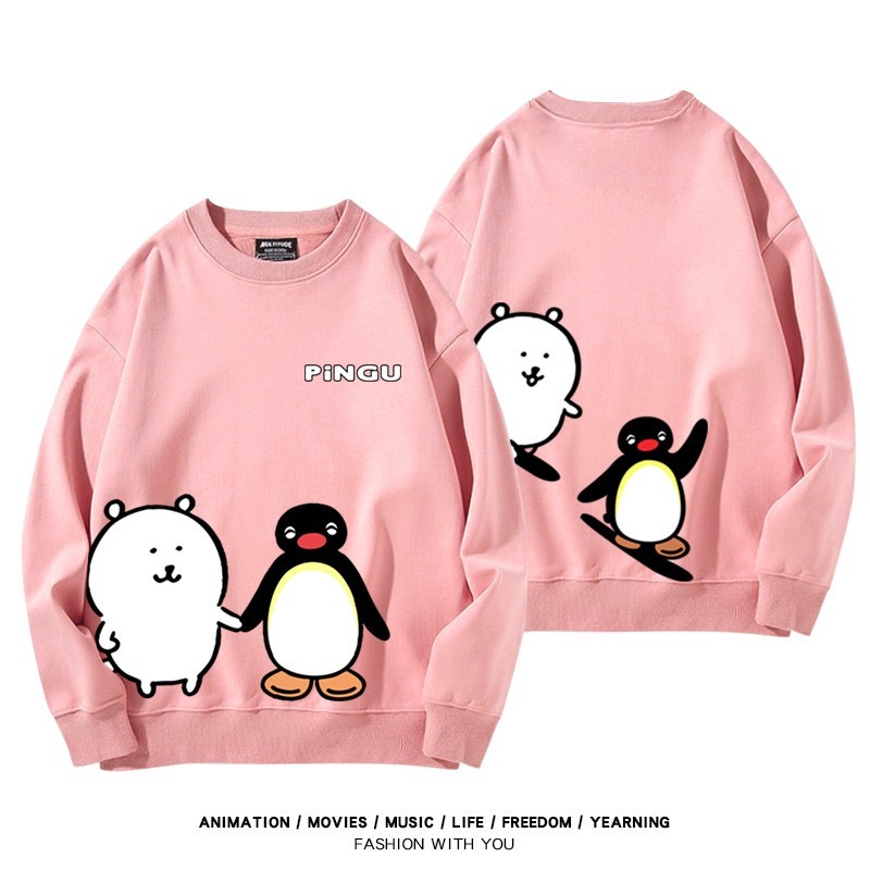 Pingu企鵝家族聯名親子情侶裝 圓領長袖