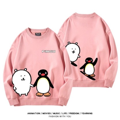 Pingu企鵝家族聯名親子情侶裝 圓領長袖