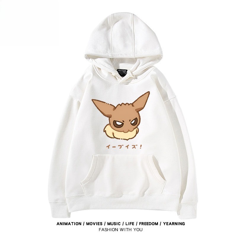 寶可夢伊布家族 聯名衛衣秋冬新款親子情侶裝連帽衛衣