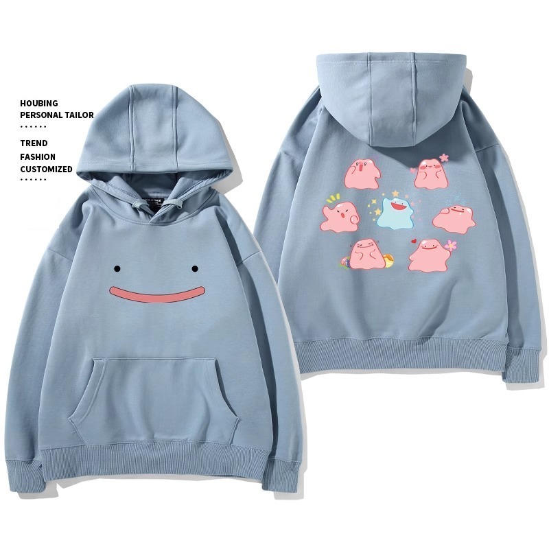 寶可夢 聯名衛衣2024秋冬新款親子情侶裝薄絨款連帽衛衣