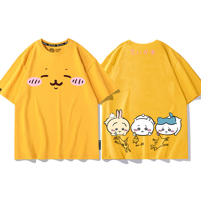 Chiikawa聯名衛衣2024秋冬新款親子情侶裝薄絨款連帽衛衣