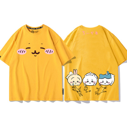 Chiikawa聯名衛衣2024秋冬新款親子情侶裝薄絨款連帽衛衣