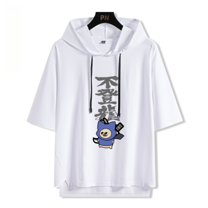 魔物獵人呆貓艾露貓搞怪  連帽短袖T恤