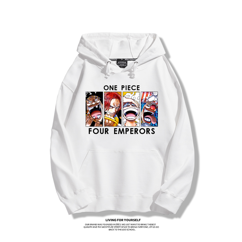 航海王四皇聯名衛衣2023秋冬新款親子情侶裝薄絨款連帽衛衣