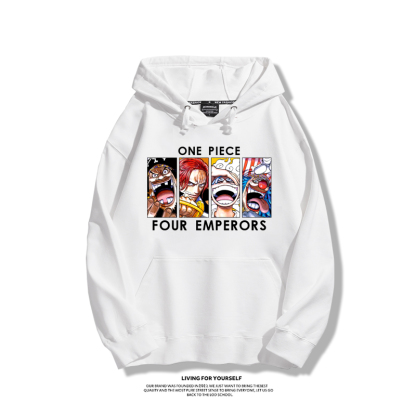 航海王四皇聯名衛衣2023秋冬新款親子情侶裝薄絨款連帽衛衣