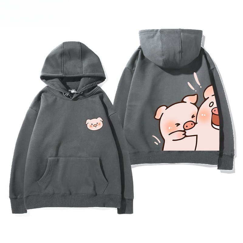LuLu豬新款 親子情侶男女連帽衛衣