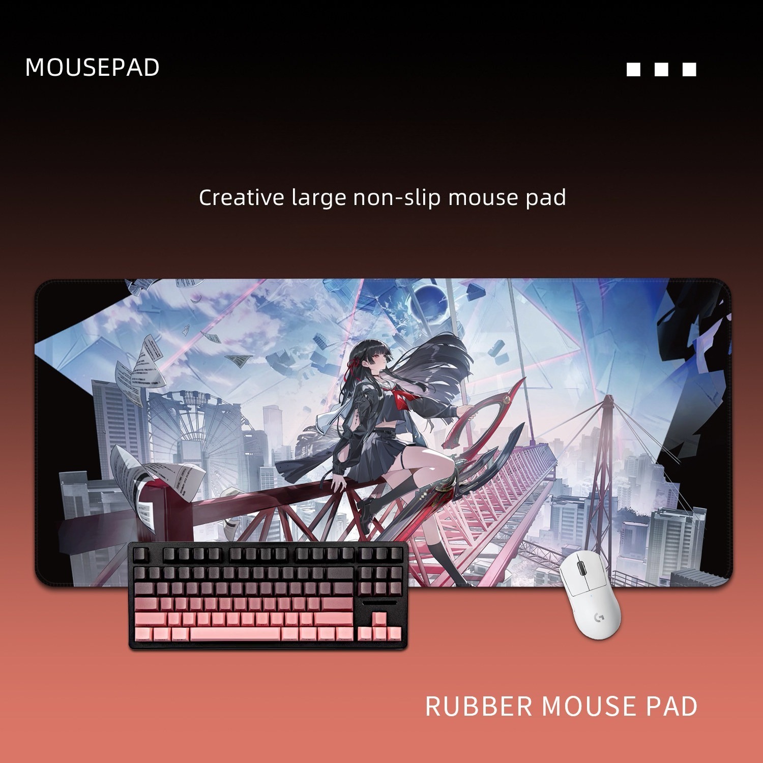  鳴潮千咲 主題桌墊 布質滑鼠墊