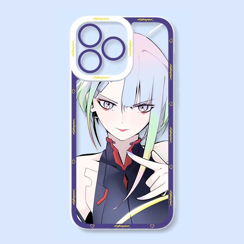 蘋果 系列賽博朋克邊緣行者天使眼透明防摔軟殼