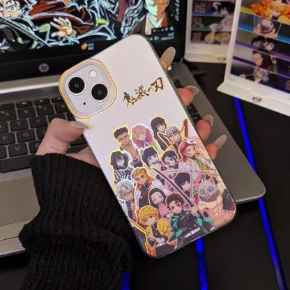 鬼滅之刃 極光/彩銀 線條漸變防摔手機殼