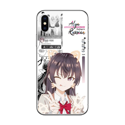 瑪夏 瑪利亞九條手機殼適用蘋果14不時輕聲地以俄語遮羞的鄰座艾莉同學15pro玻璃套opporeno12小米13華爲vivo