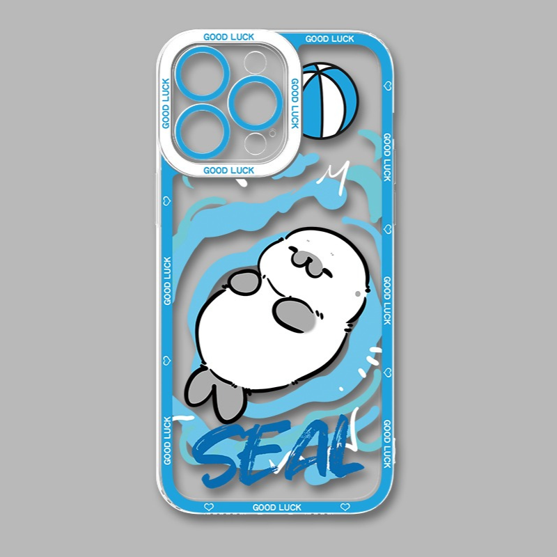 Q版動物天使眼透明防摔軟殼