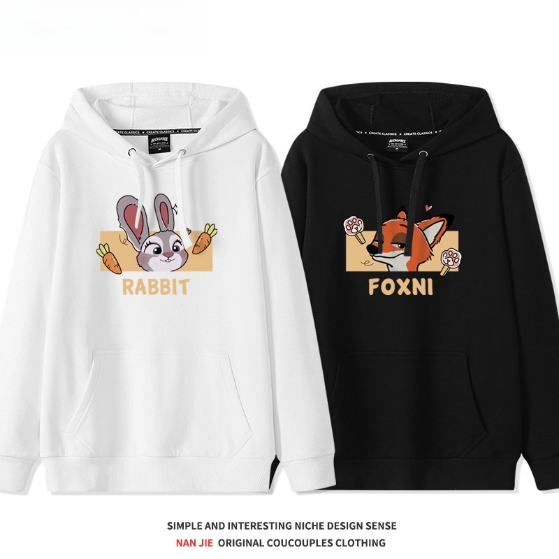 動物方城市新款 親子情侶男女連帽衛衣