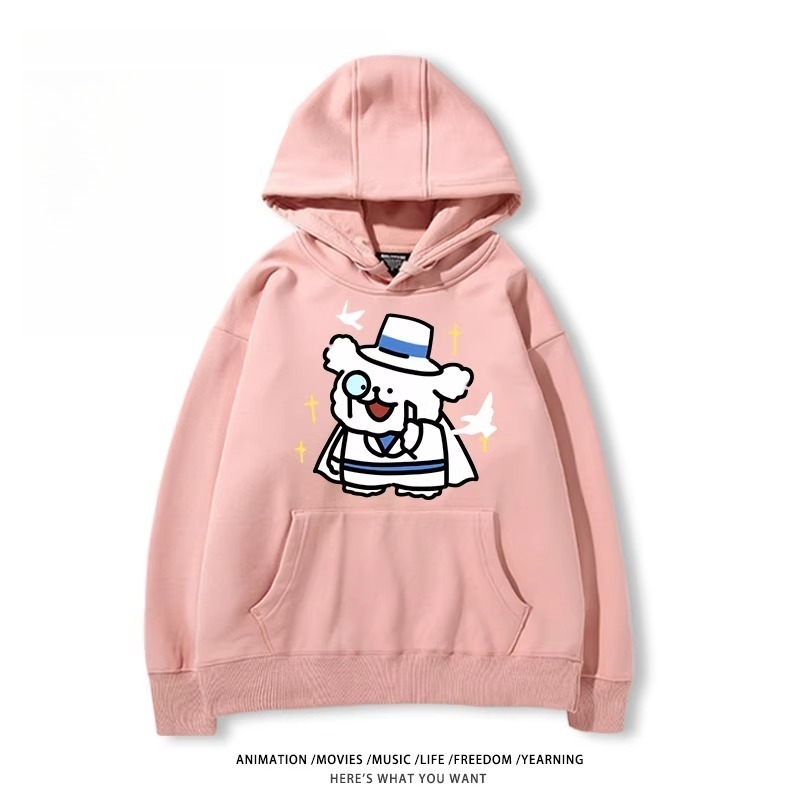 缐條小狗X名偵探柯南新款 親子情侶男女款連帽衛衣