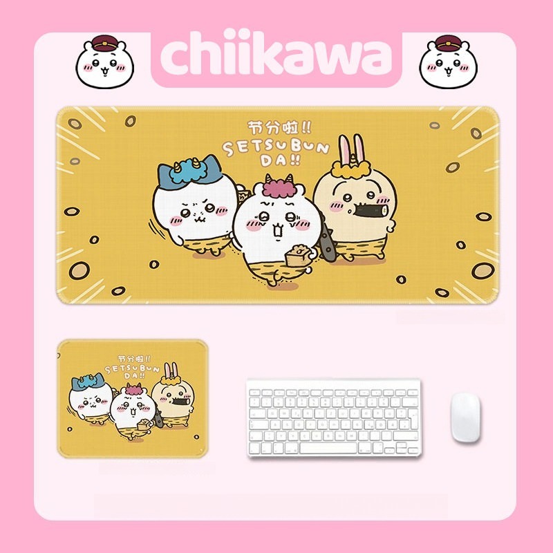 Chiikawa吉伊卡哇 主題桌墊 布質滑鼠墊