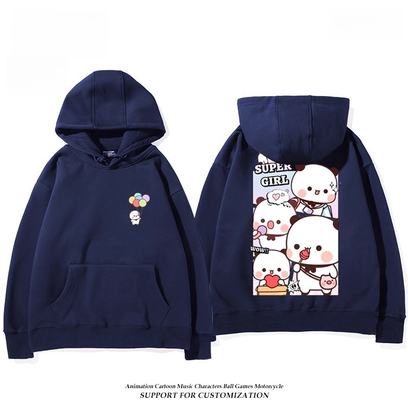 一二布布新款 親子情侶男女連帽衛衣