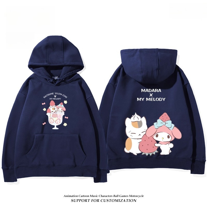夏目友人帳貓咪老師X三麗鷗新款 親子情侶男女連帽衛衣