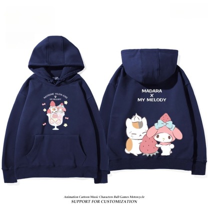 夏目友人帳貓咪老師X三麗鷗新款 親子情侶男女連帽衛衣