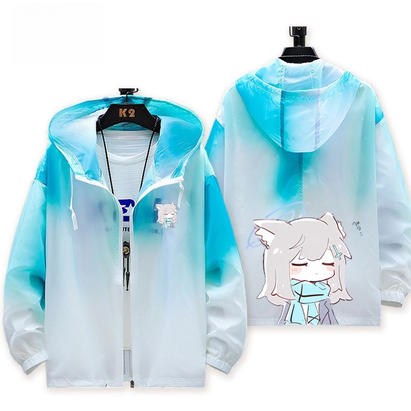 蔚藍檔案砂狼白子 輕薄透氣漸變防曬衣外套