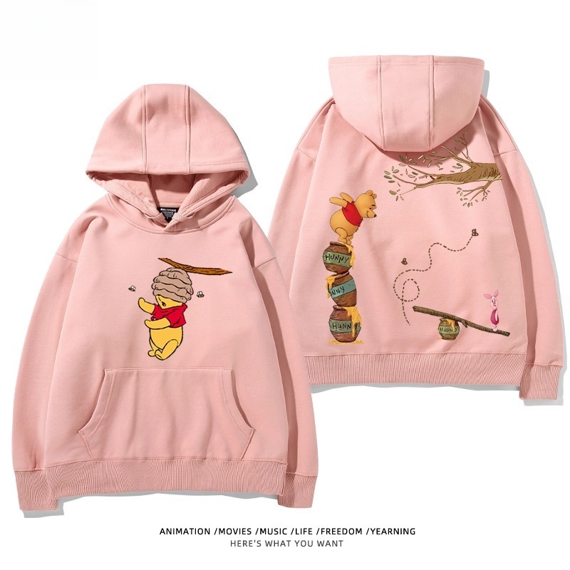 小熊維尼 聯名衛衣2025秋冬新款親子情侶裝連帽衛衣