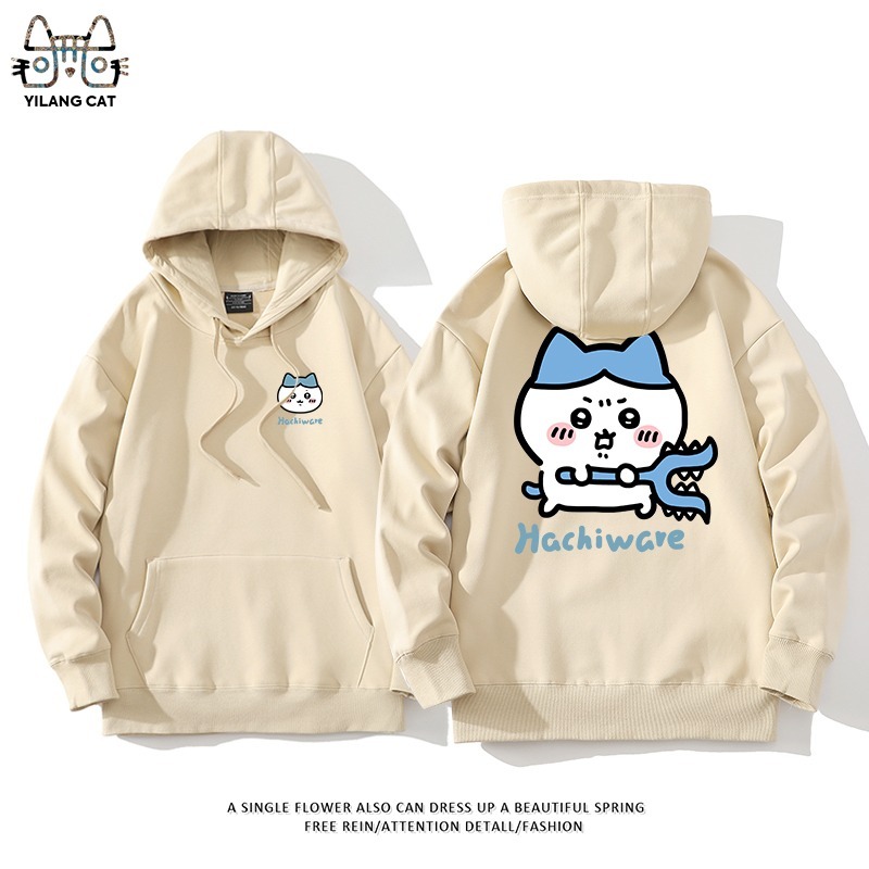 Chiikawa聯名衛衣2025秋冬新款親子情侶裝連帽衛衣