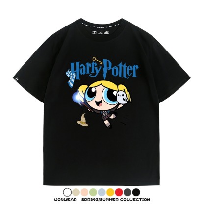 飛天小女警 X Harry Potter周邊 印花短袖T恤