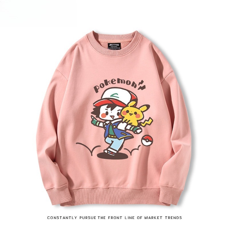 精靈寶可夢Q版 聯名親子情侶裝 圓領長袖