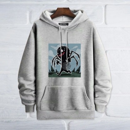 饑荒Q版小蜘蛛新款 親子情侶男女連帽衛衣