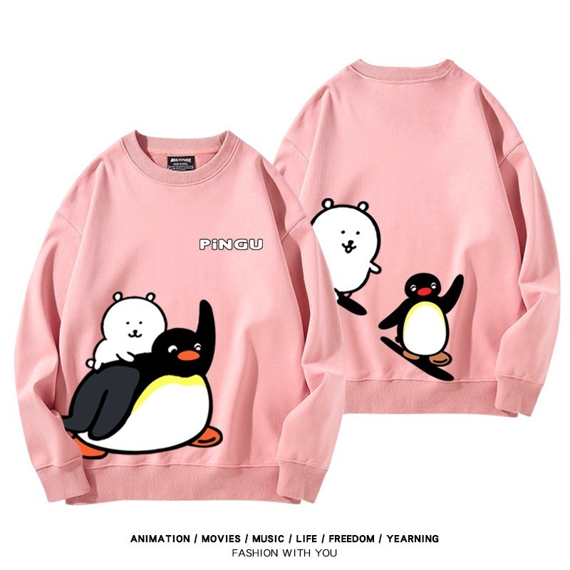 Pingu企鵝家族聯名親子情侶裝 圓領長袖