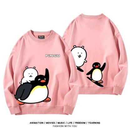 Pingu企鵝家族聯名親子情侶裝 圓領長袖