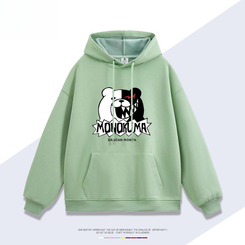 槍彈辯駁黑白熊新款 親子情侶男女連帽衛衣