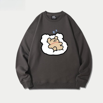 線條小狗 聯名親子情侶裝 圓領長袖