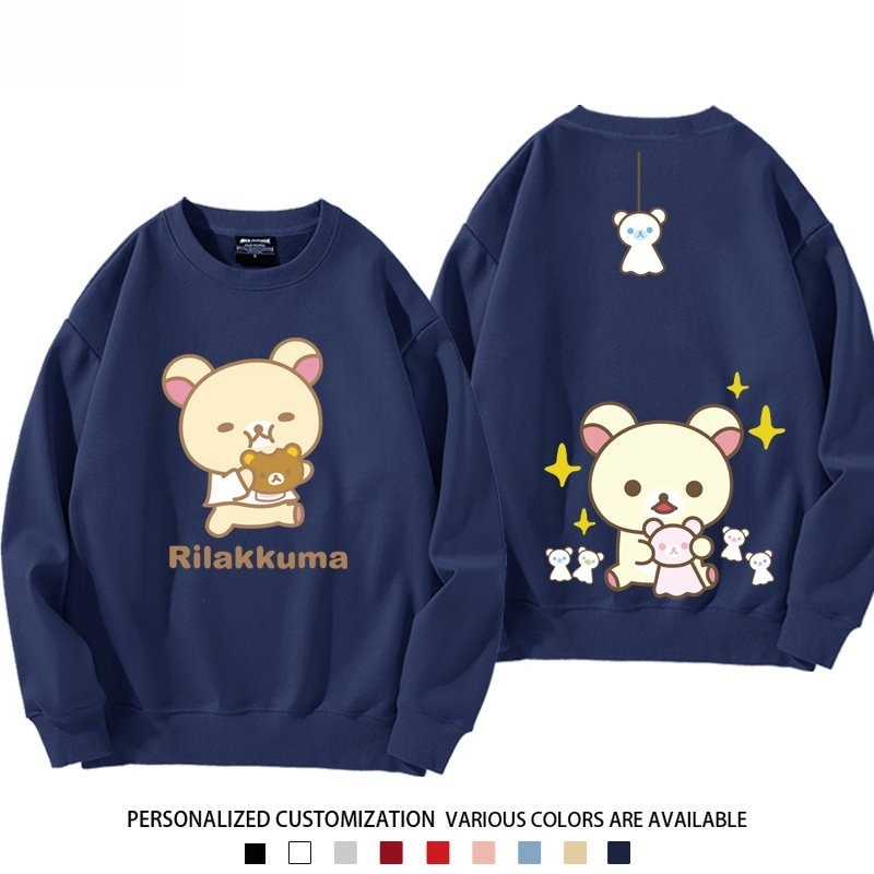 日系拉拉熊 聯名親子情侶裝 圓領長袖