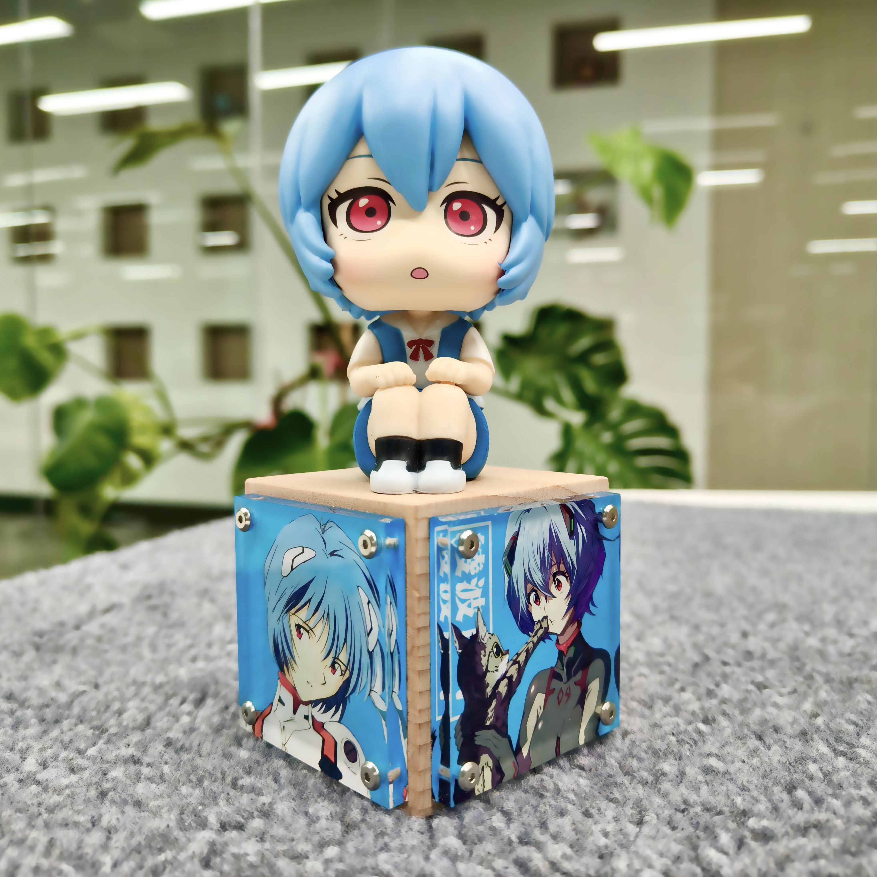 Look up EVA 綾波麗明日香Q版手辦 磁吸底座