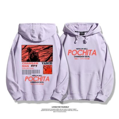 鏈鋸人新款 親子情侶男女款連帽衛衣