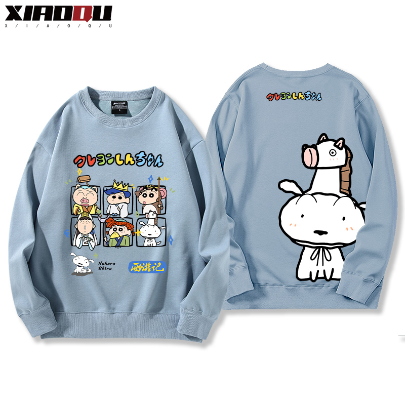 蠟筆小新聯名西遊記哈利波特玩具總動員小葵巴斯光年赫敏 2024親子情侶裝 圓領長袖