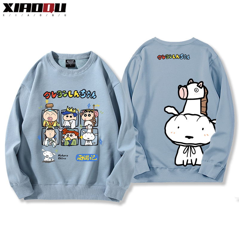 蠟筆小新聯名西遊記哈利波特玩具總動員小葵巴斯光年赫敏 2024親子情侶裝 圓領長袖