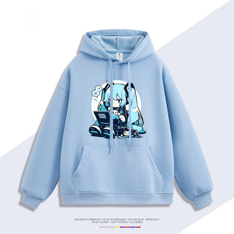 初音未來 聯名衛衣2025秋冬新款 親子情侶裝連帽衛衣