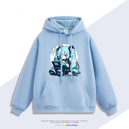 初音未來 聯名衛衣2025秋冬新款 親子情侶裝連帽衛衣