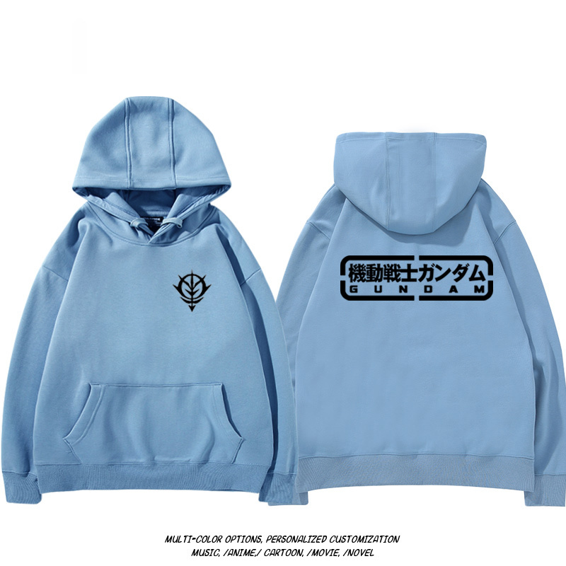 機動戰士高達扎古吉翁 聯名衛衣2024秋冬新款親子情侶裝薄絨款連帽衛衣