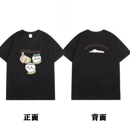 Chiikawa吉伊卡哇 人魚島的秘密 印花短袖T恤